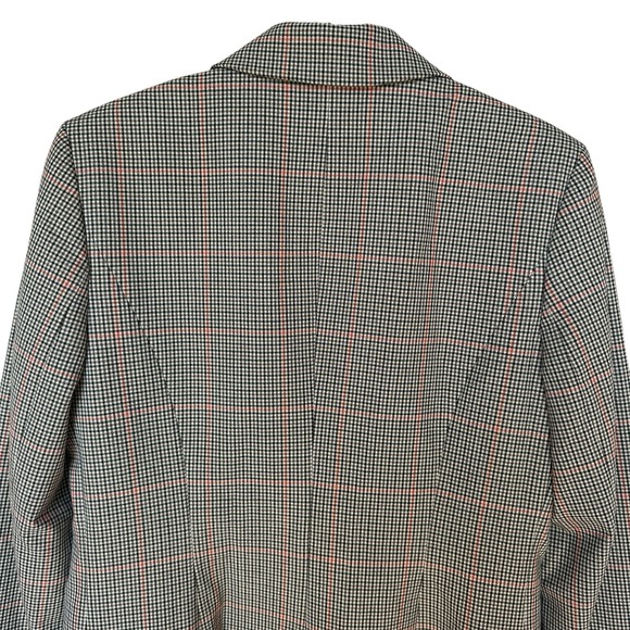 VTG Calvin Klein Blazer Jacket Women's Size 4 Plaid Tweed Brown Career Classic - Picture 4 of 15